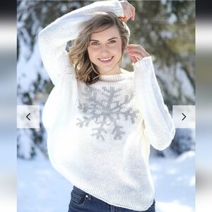 Hidden Ships Snowflake Wool Blend Sweater
